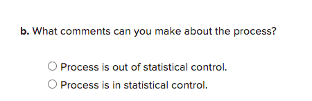 Problem 10-23 (Algo) Ten samples of 15 parts each