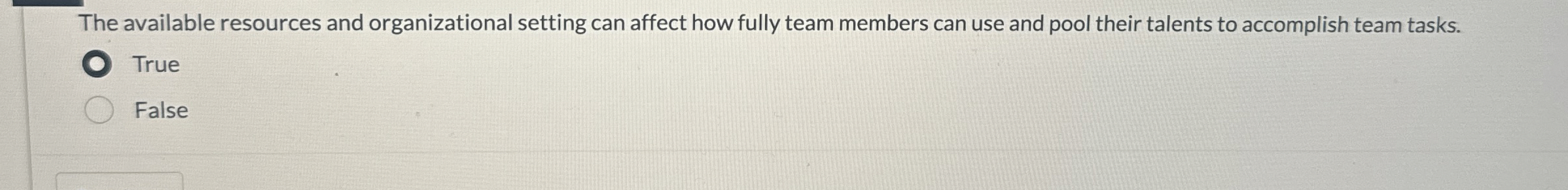 The available resources and organizational