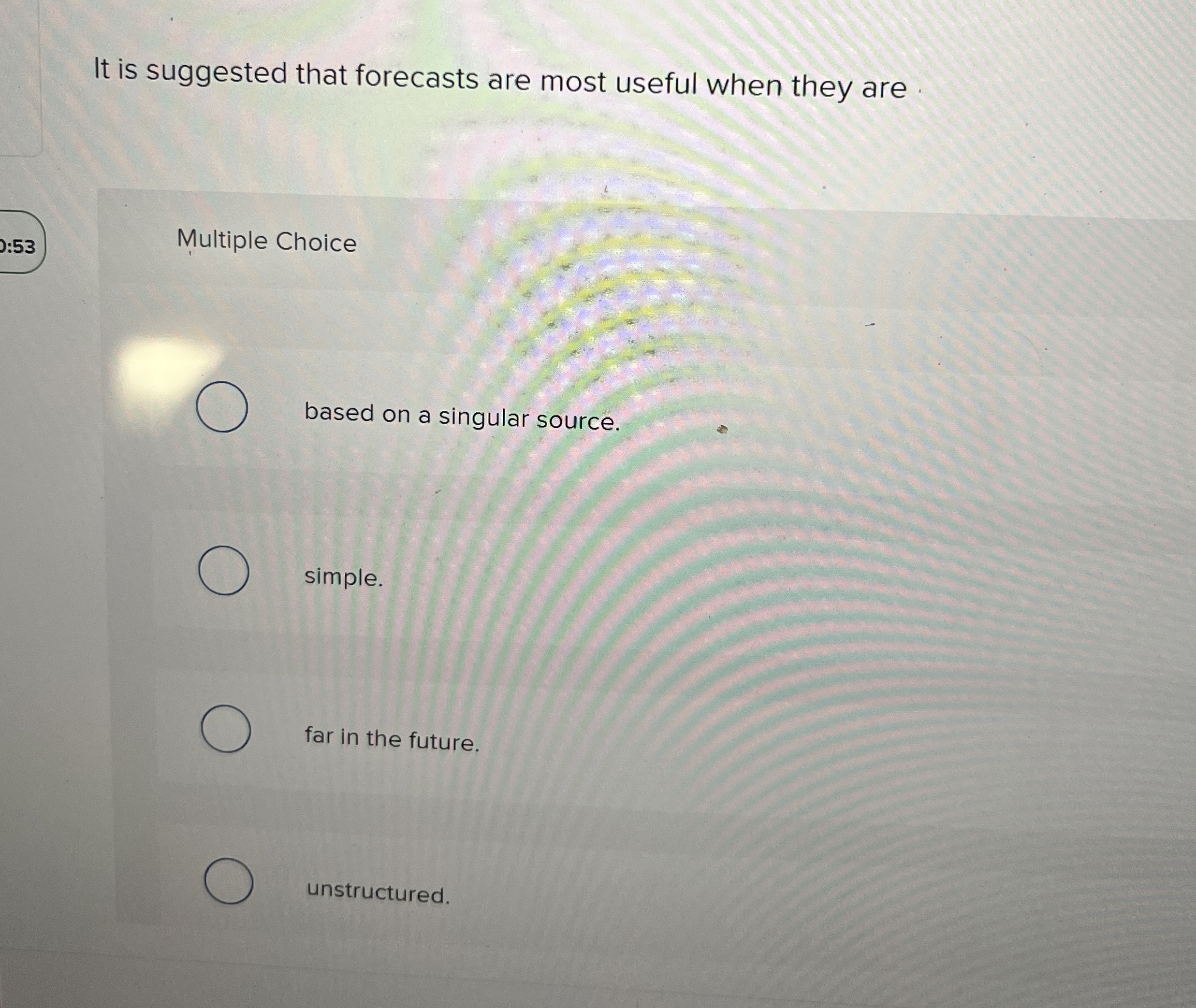 It is suggested that forecasts are most useful