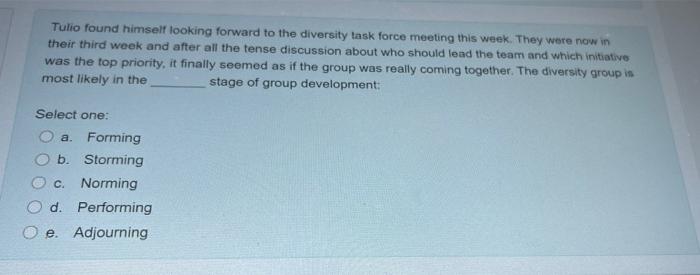 Tulio found himself looking forward to the