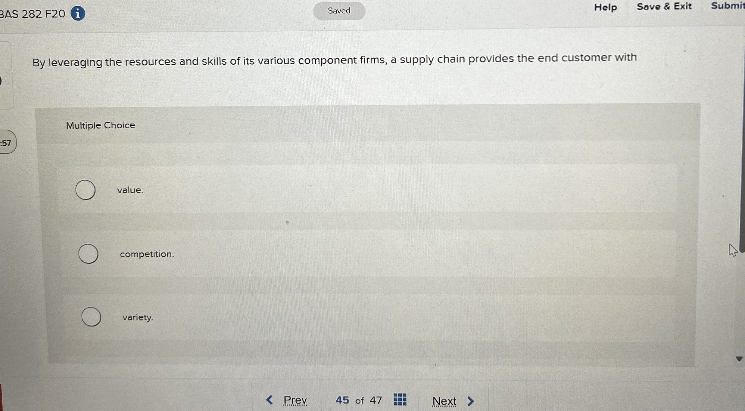 3 AS 2 8 2 F 2 0 Help Save & Exit Submit By