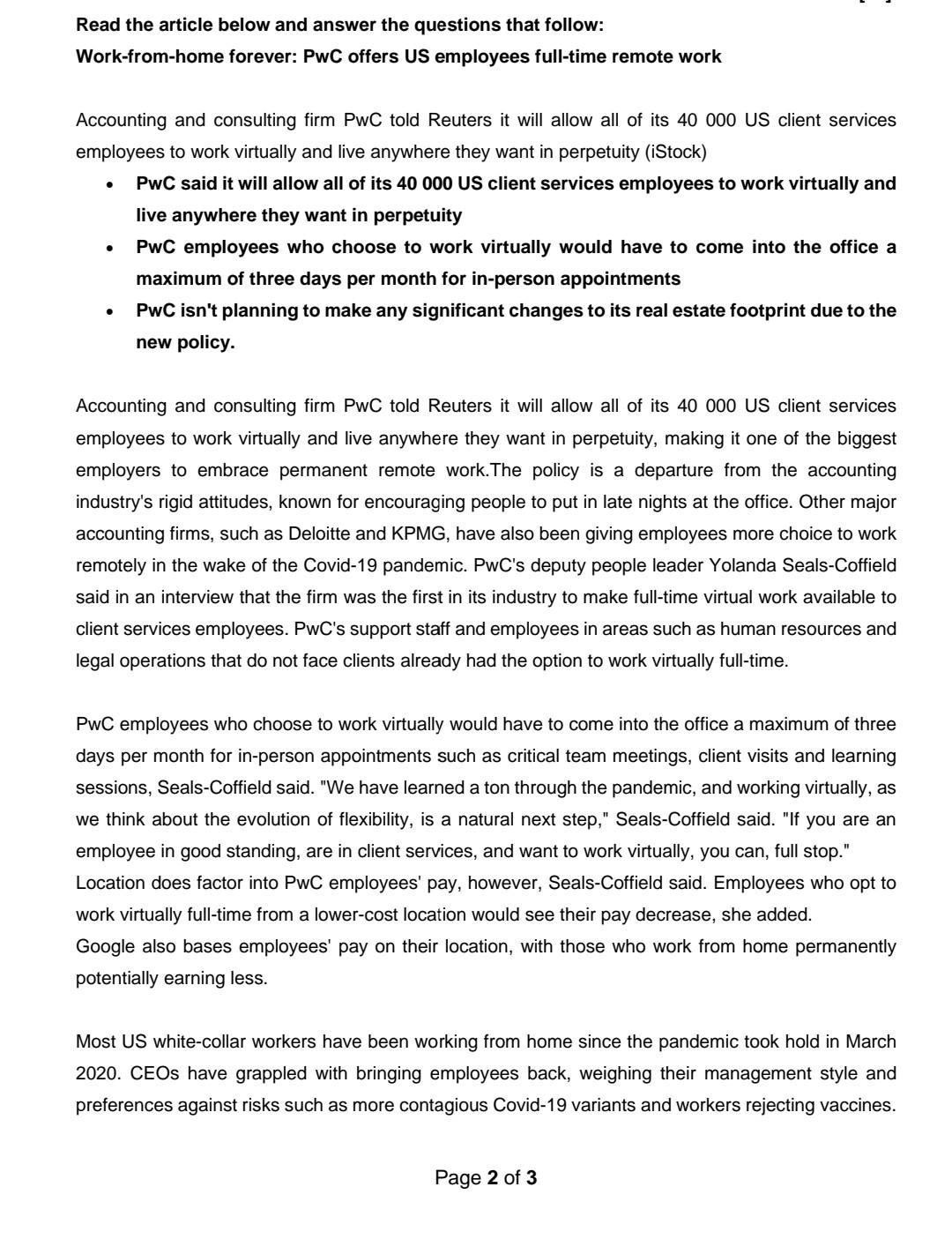 Based on the article, please answer question 2