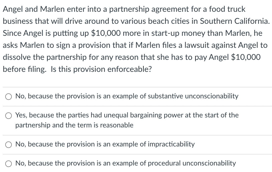 Angel and Marlen enter into a partnership