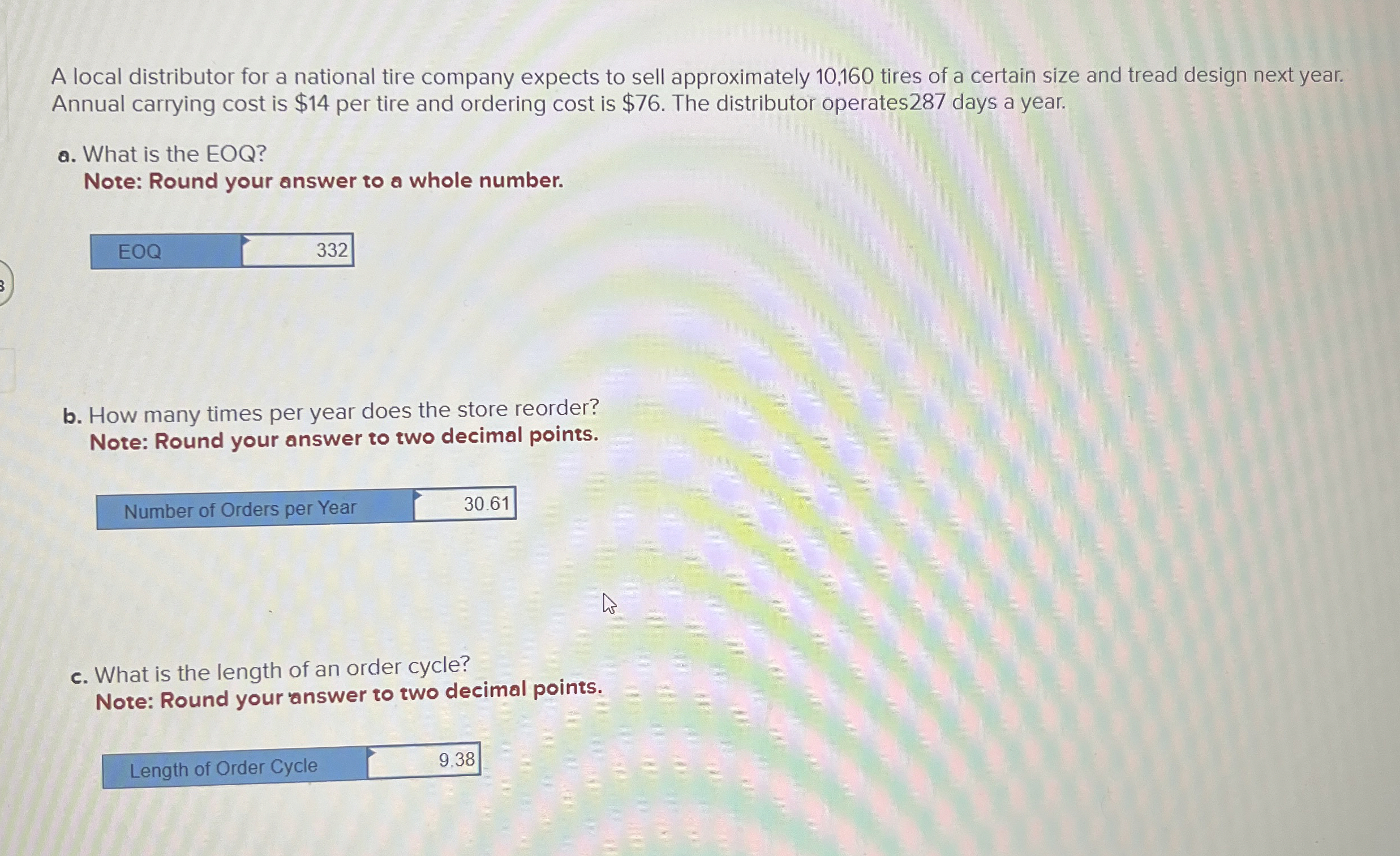 A local distributor for a national tire company