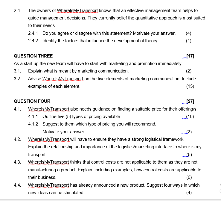 Read the case study below and answer the