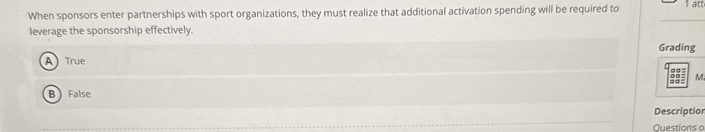 When sponsors enter partnerships with sport