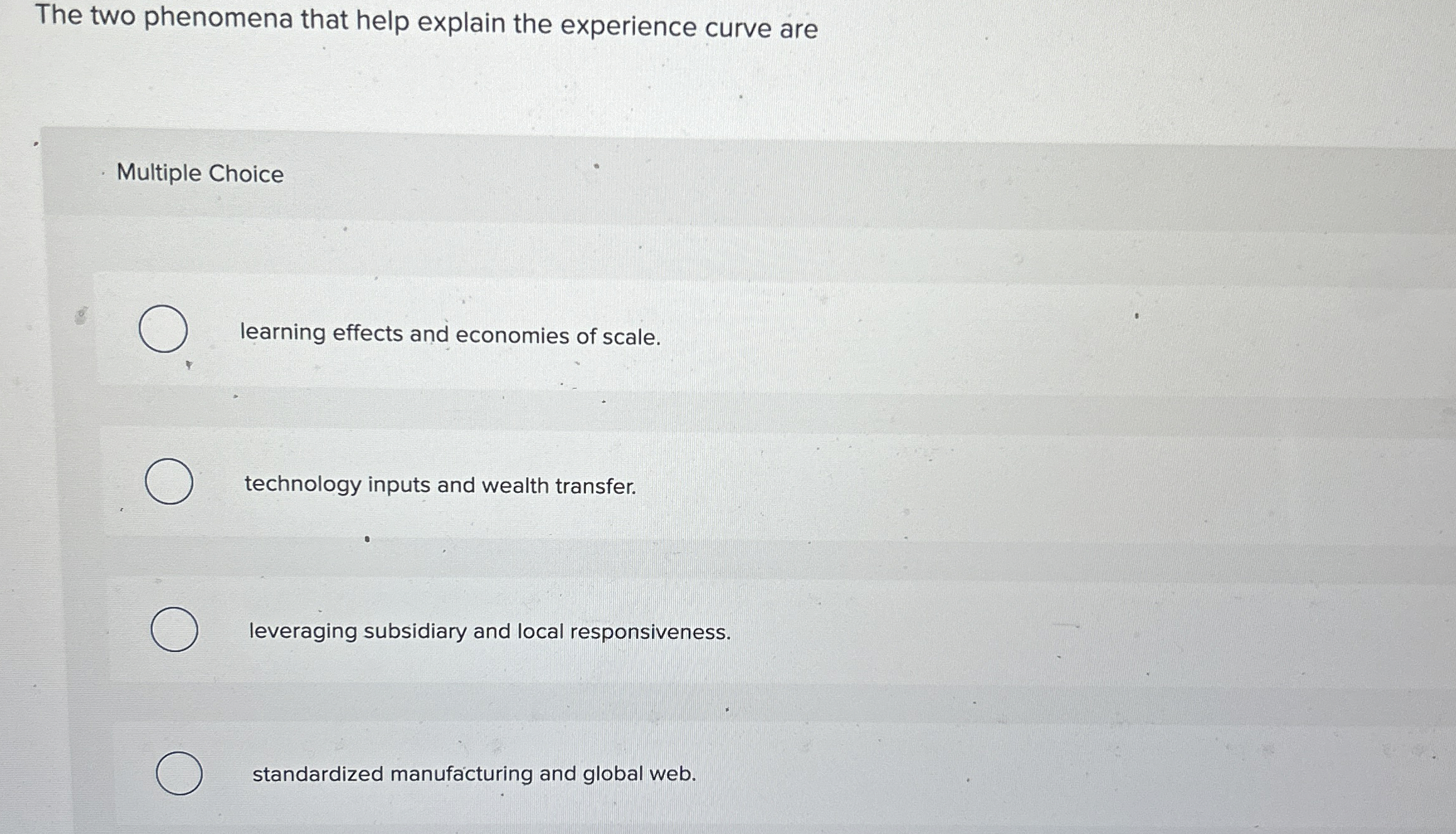 The two phenomena that help explain the