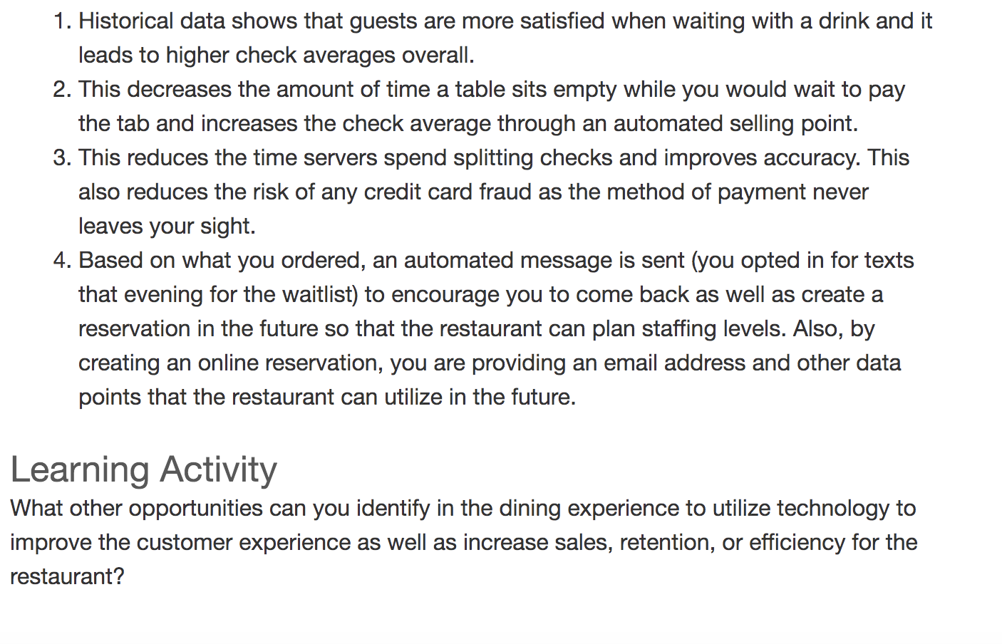 Alternatives : You must outline possible