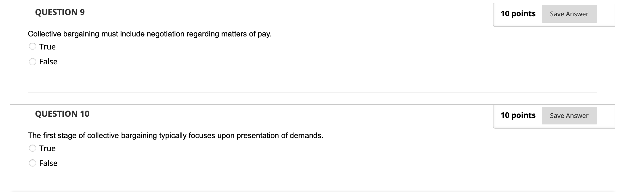 QUESTION 9 10 points Save Answer Collective