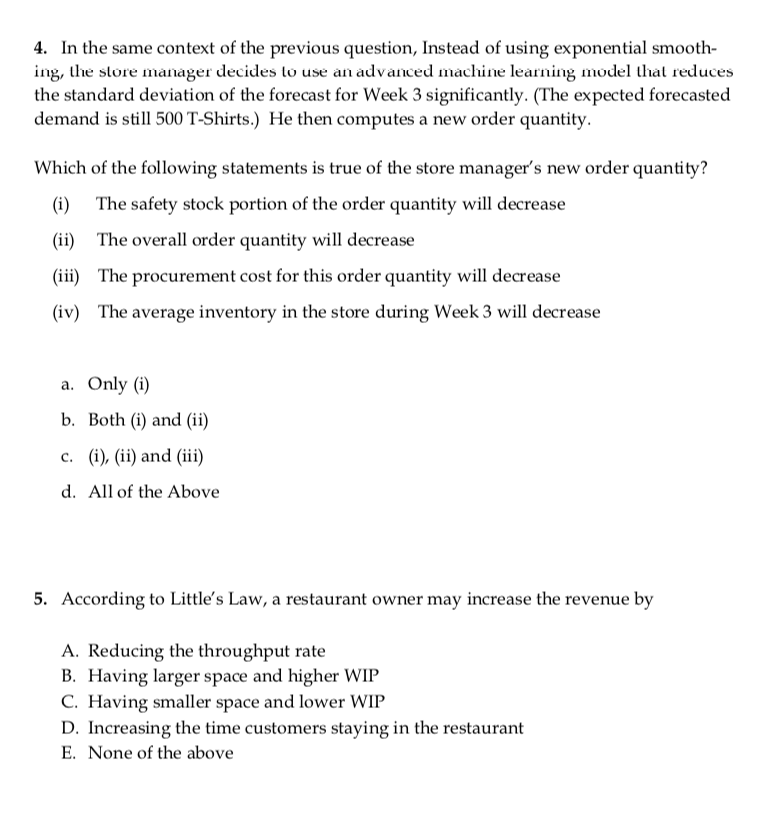 4. In the same context of the previous question,