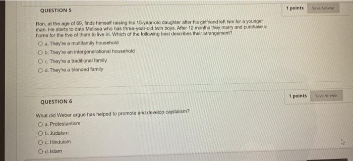 QUESTION 5 1 points Save Ant Ron, at the age of