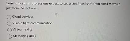 Communications professions expect to see a