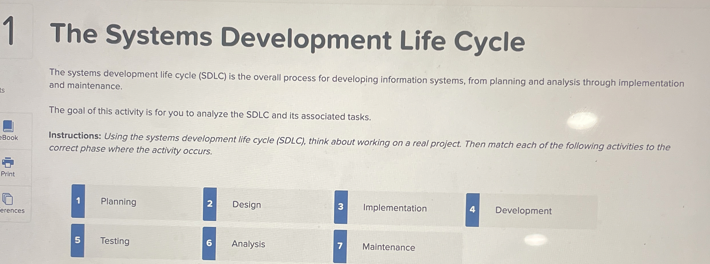 1 The Systems Development Life Cycle The systems