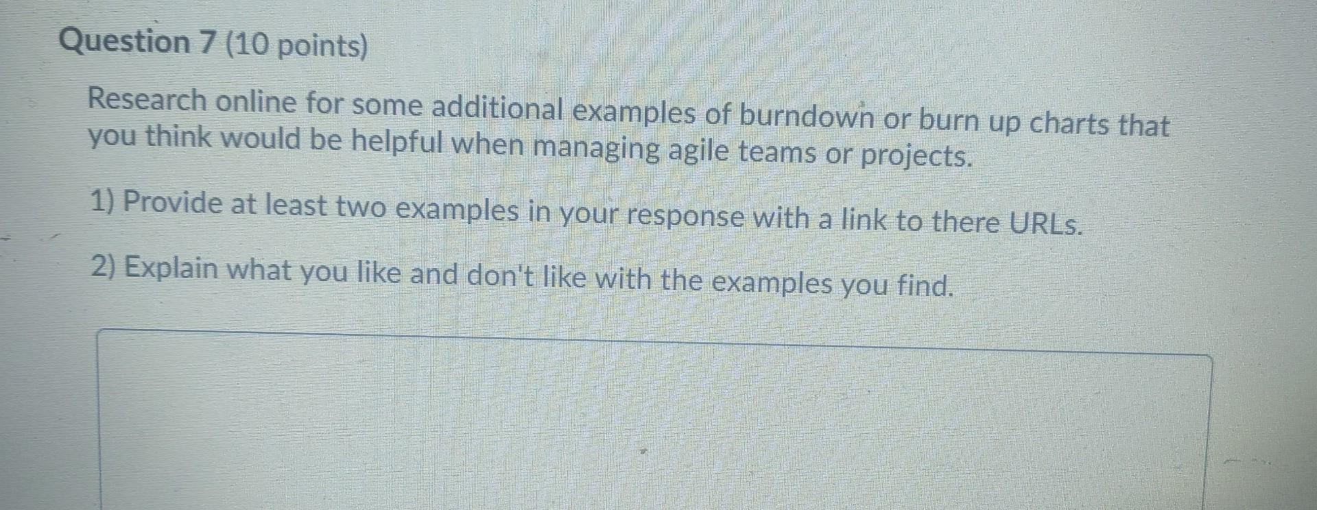 Question 4 (10 points) Scenario #4 - The last