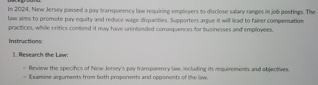 In 2 0 2 4 , New Jersey passed a pay transparency