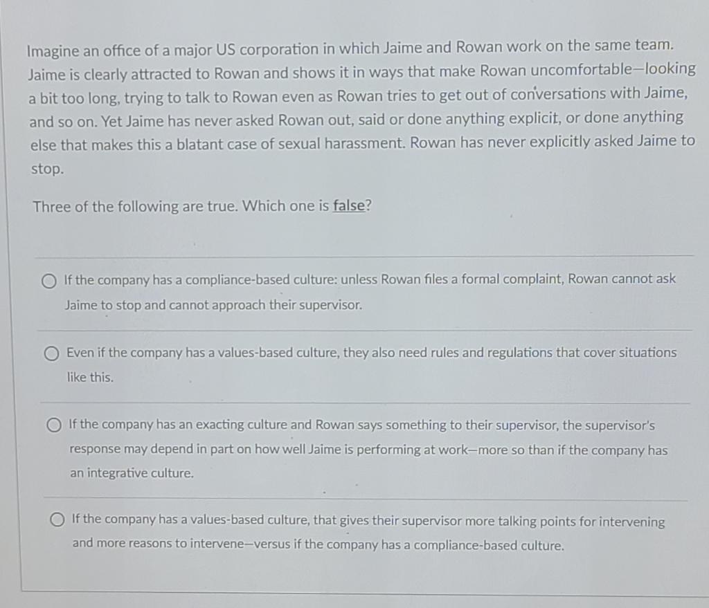 Imagine an office of a major US corporation in