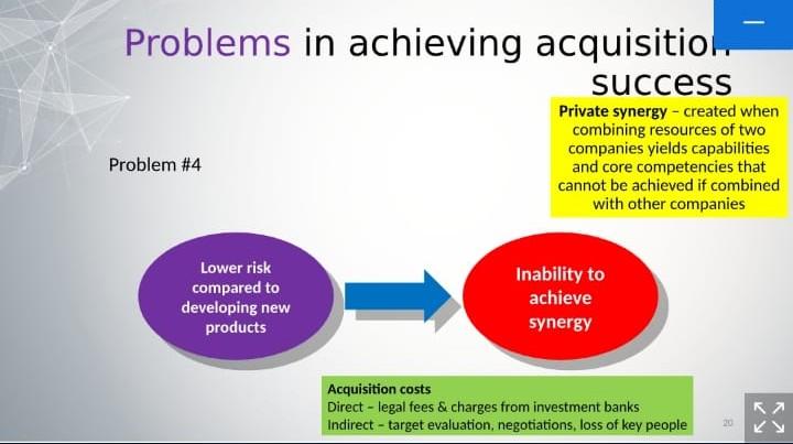 Q1 . One of the problems in achieving acquisition