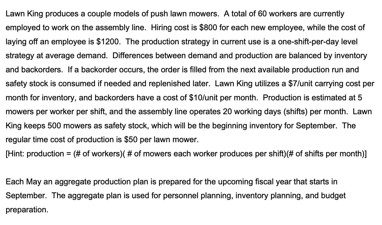 Lawn King produces a couple models of push lawn
