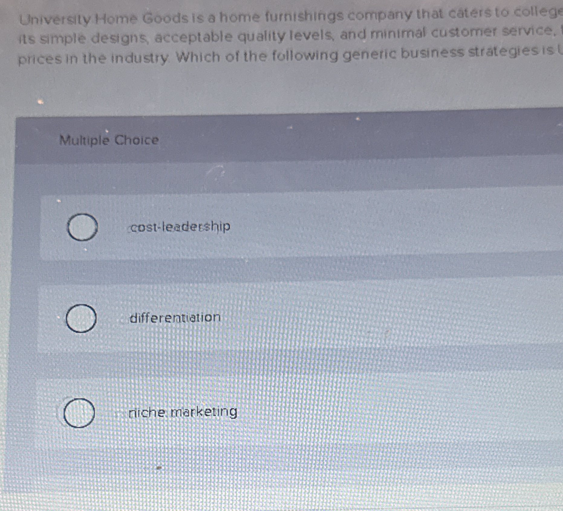 University Home Goods is a home furnishings