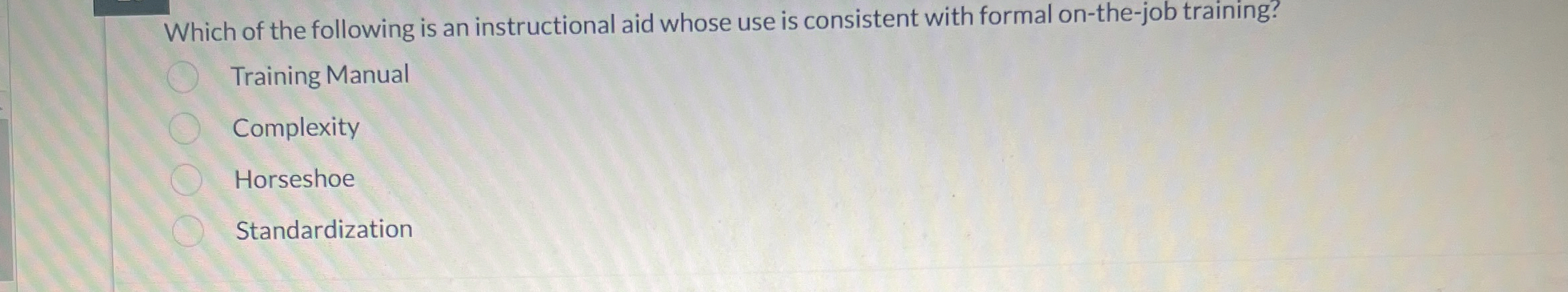 Which of the following is an instructional aid