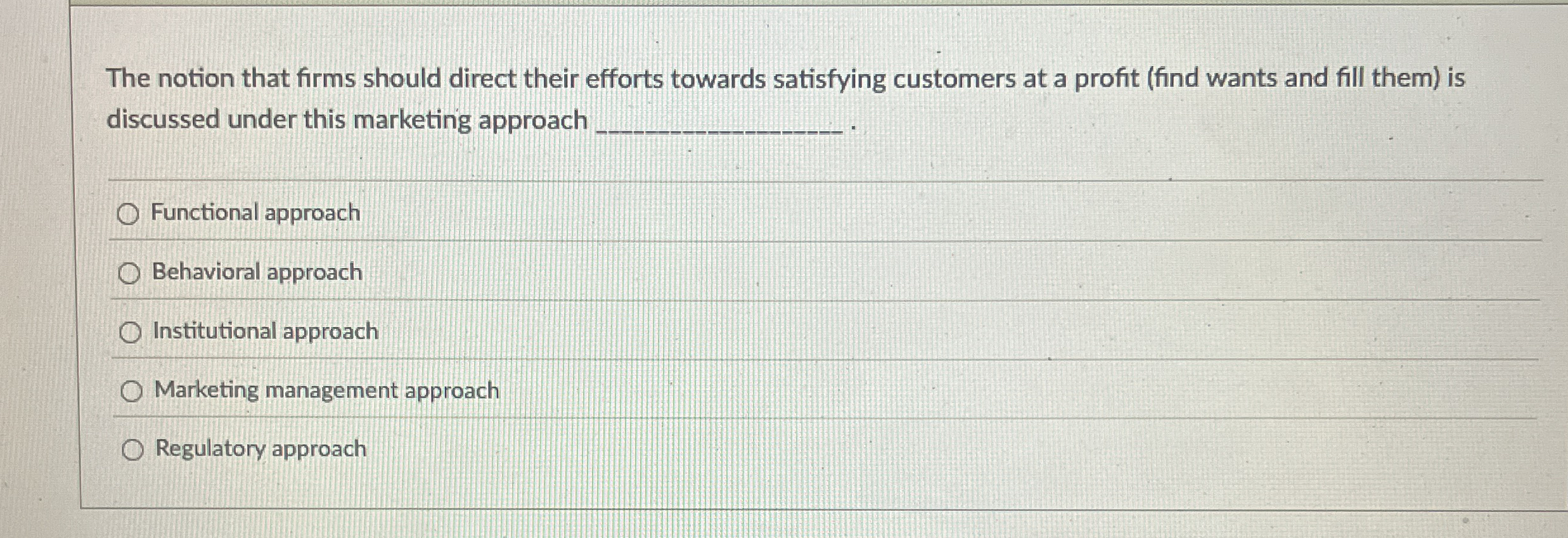 The notion that firms should direct their efforts