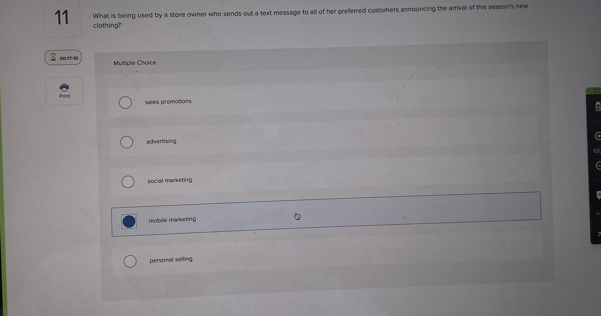 1 1 What is being used by a store owner who sends