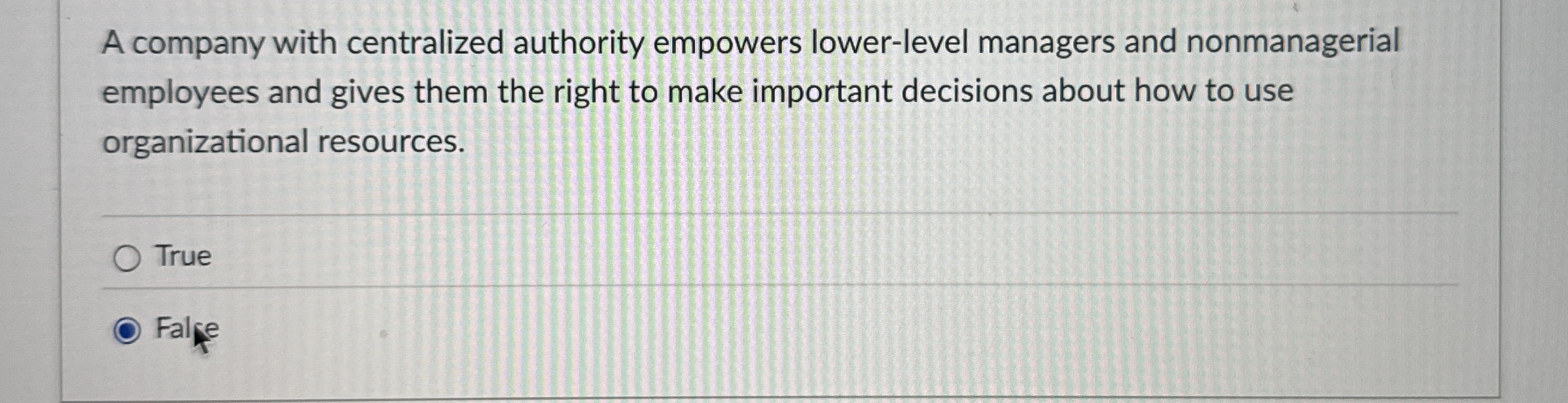 A company with centralized authority empowers