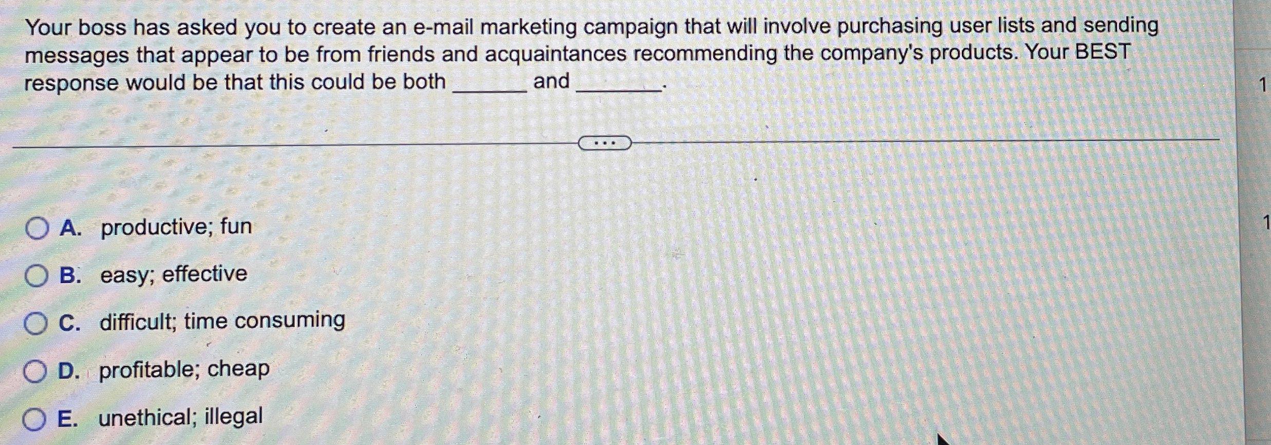 Your boss has asked you to create an e - mail