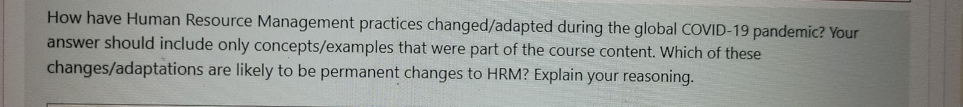 How have Human Resource Management practices