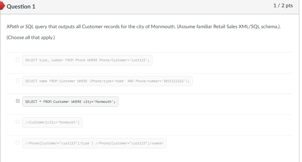 other correct answer? SELECT * FROM CUSTOMER