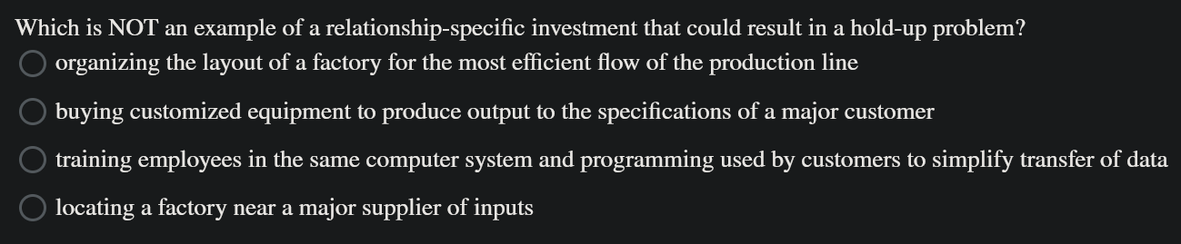 Which is NOT an example of a relationship -