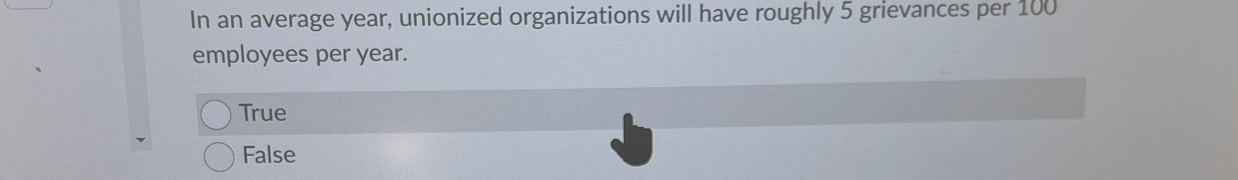 In an average year, unionized organizations will