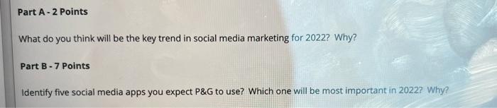 Part A - 2 Points What do you think will be the