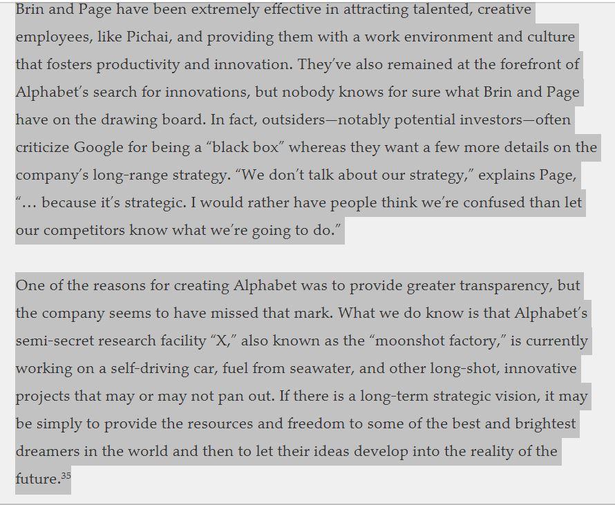 Alphabet: G is for Google Google is not a