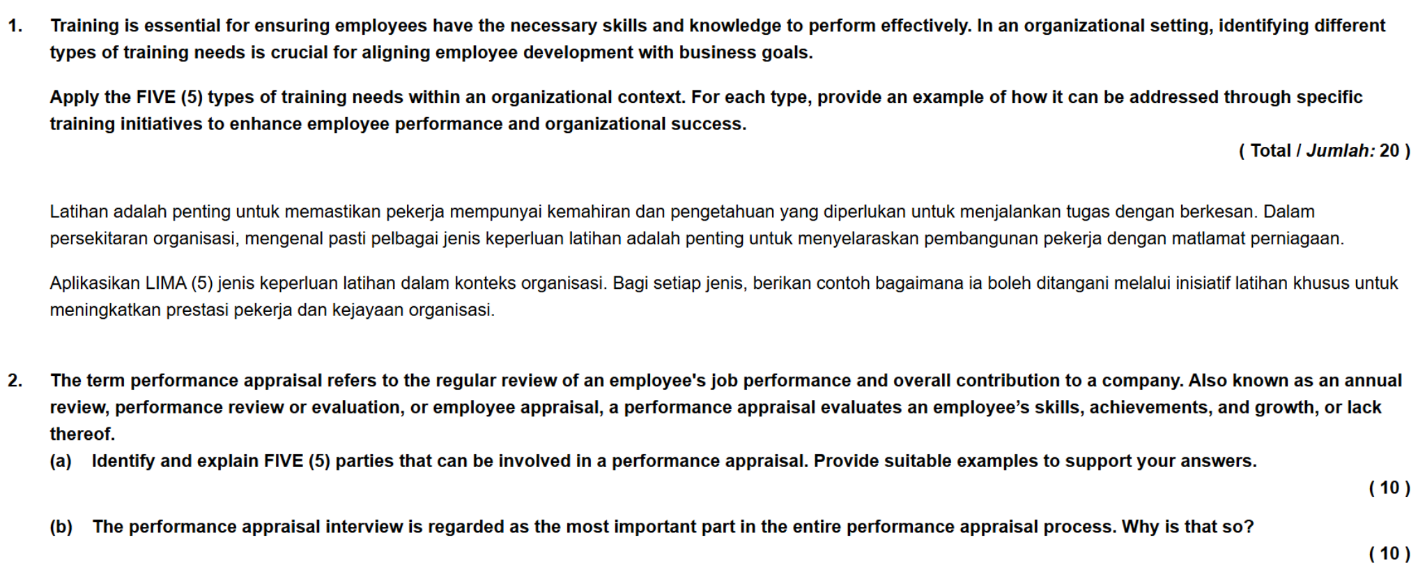 help 1 . Training is essential for ensuring