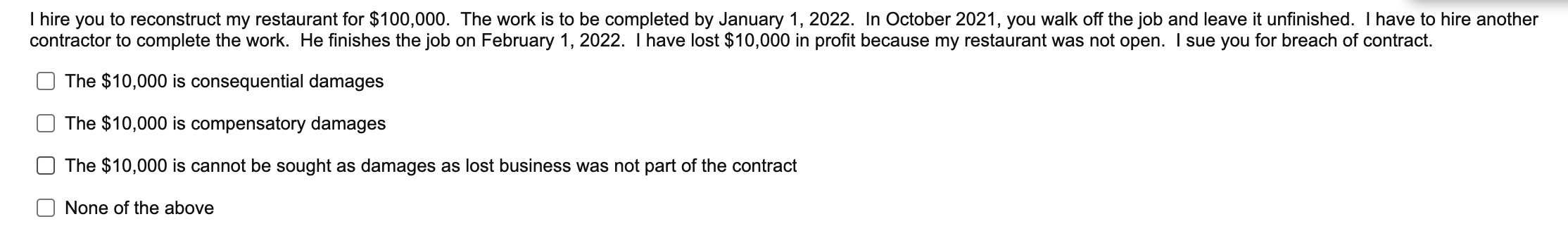 I hire you to reconstruct my restaurant for