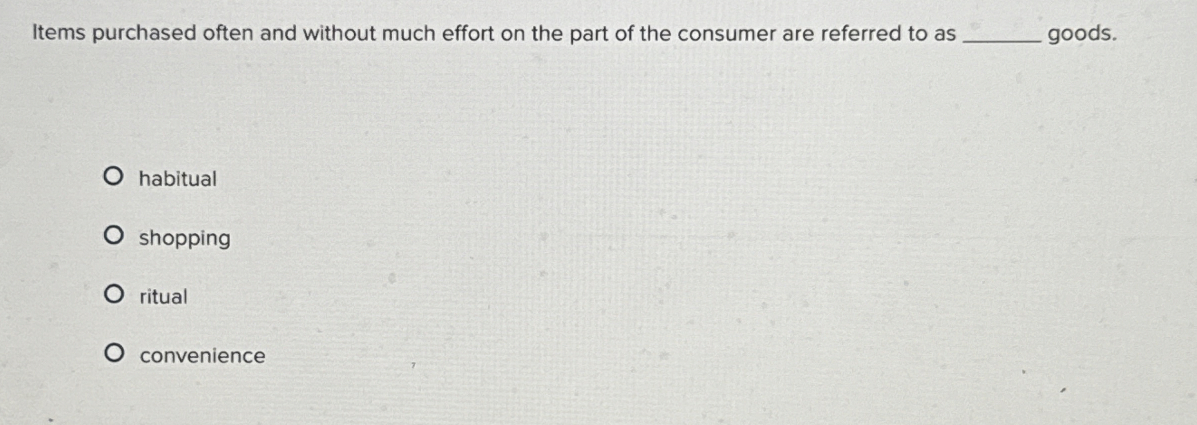 Items purchased often and without much effort on