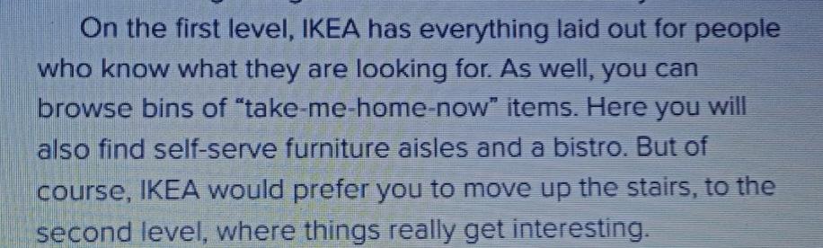 ans these questions NAVIGATING IKEA Although it