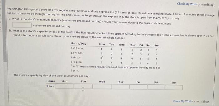 please help solve Check My Work (2 remaining)