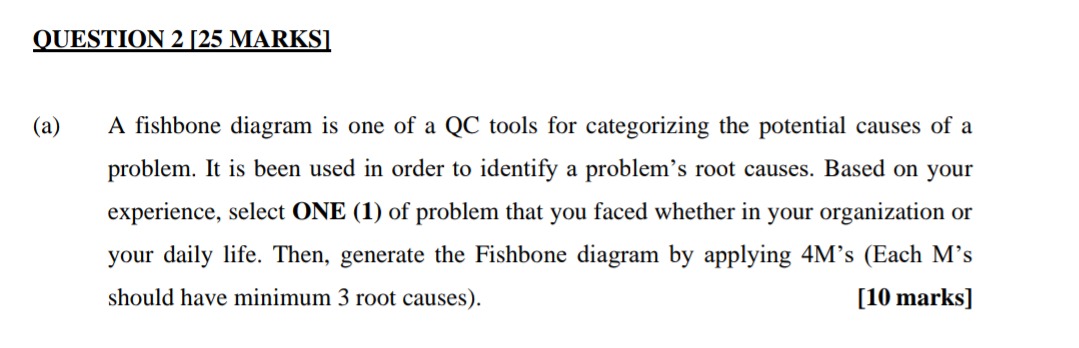 OPERATION MANAGEMENT (subject name) QUESTION 2