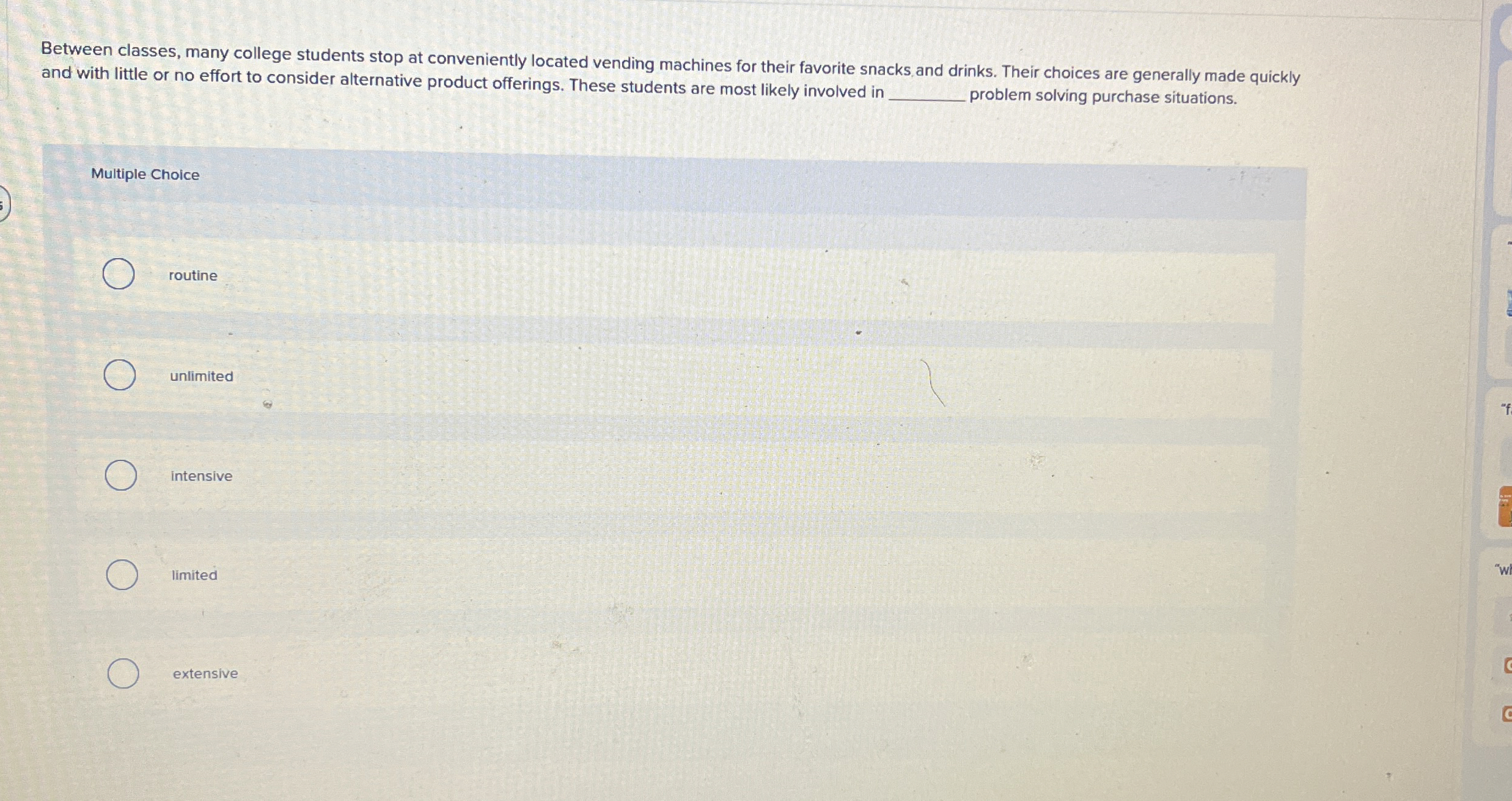 Between classes, many college students stop at