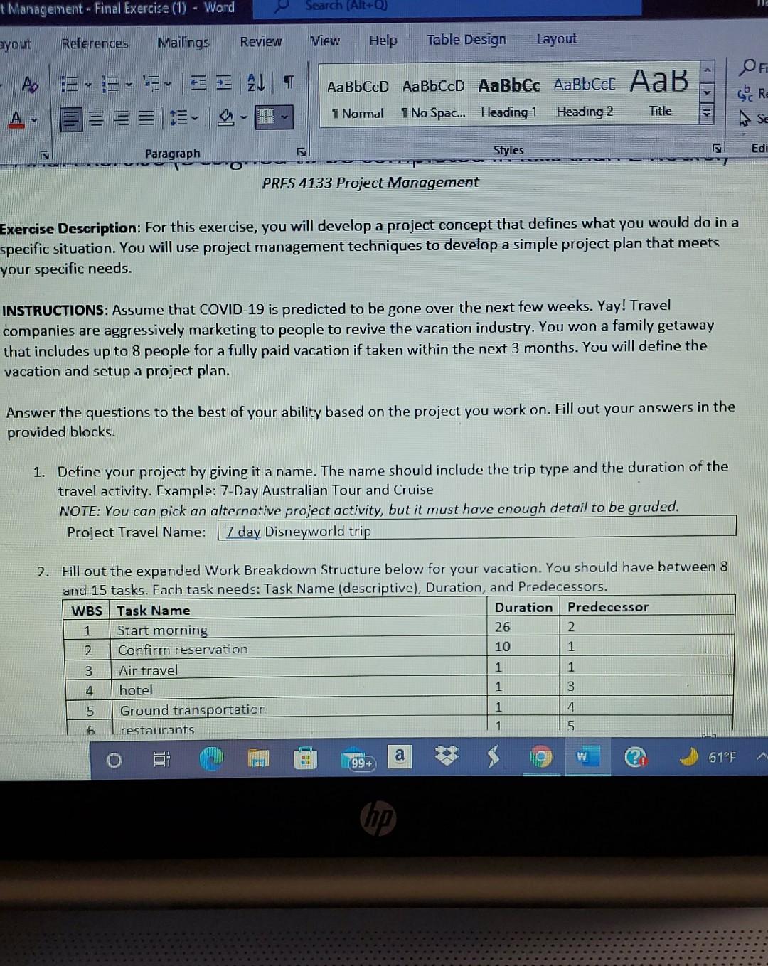 please help me t Management - Final Exercise (1)