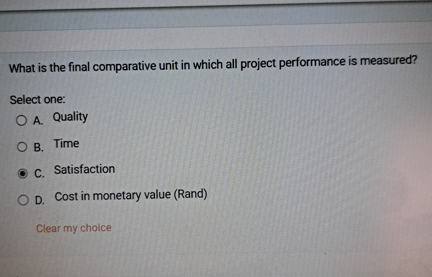What is the final comparative unit in which all