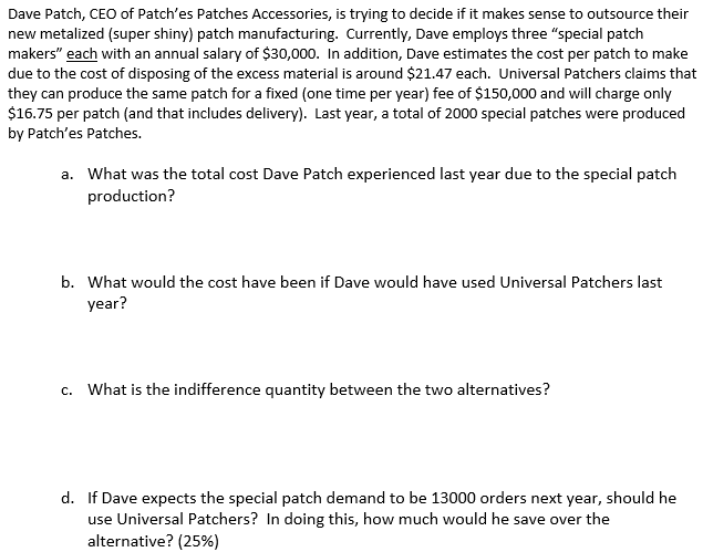 Dave Patch, CEO of Patch'es Patches Accessories,