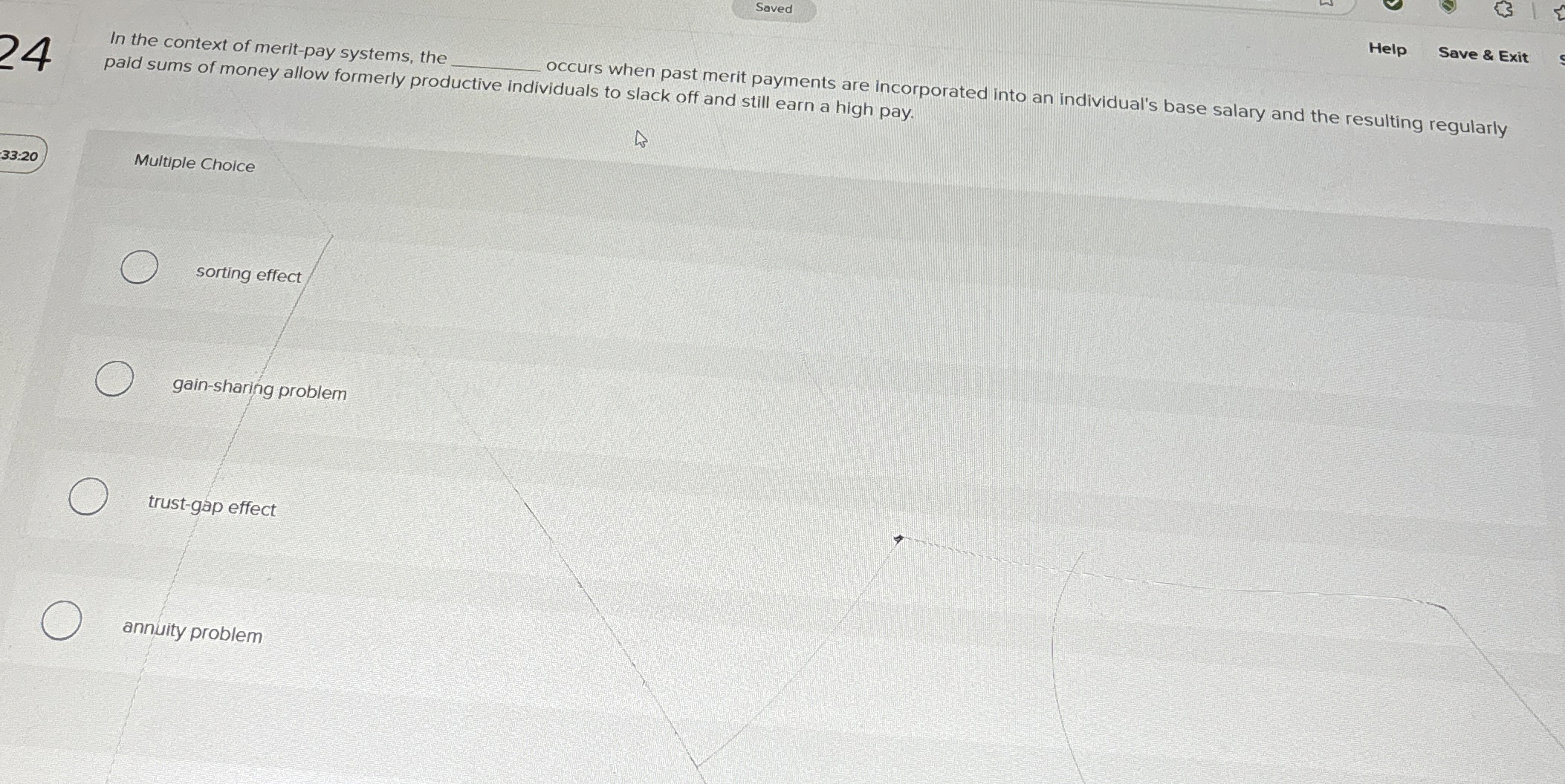 Saved In the context of merit - pay systems, the