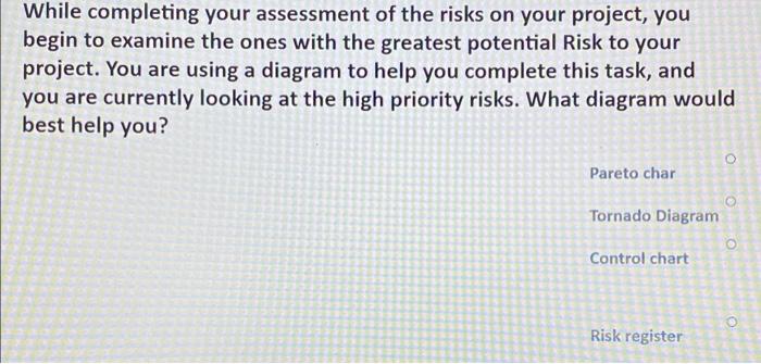 Answer? You are a project manger and your