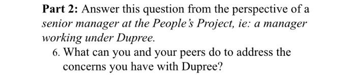 Case Study Unit 2 Exam Scenario: The Leader in