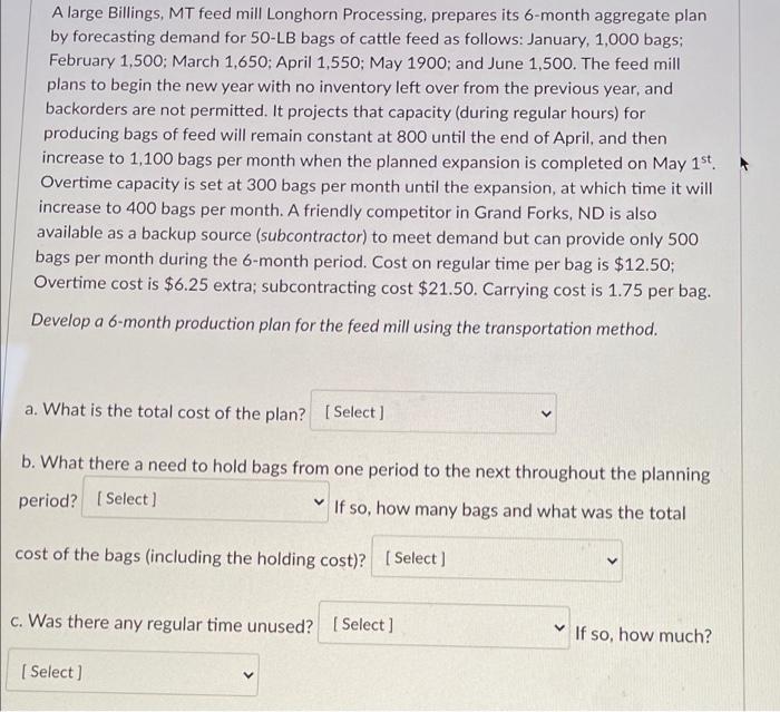 A large Billings, MT feed mill Longhorn