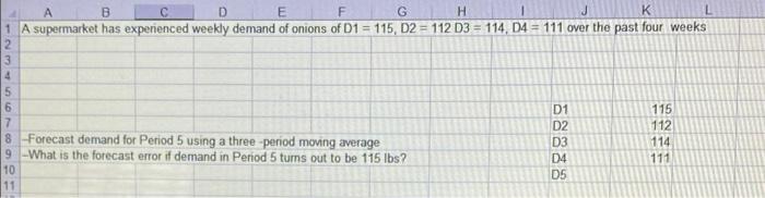 A B C D E F G H K 1. A supermarket has