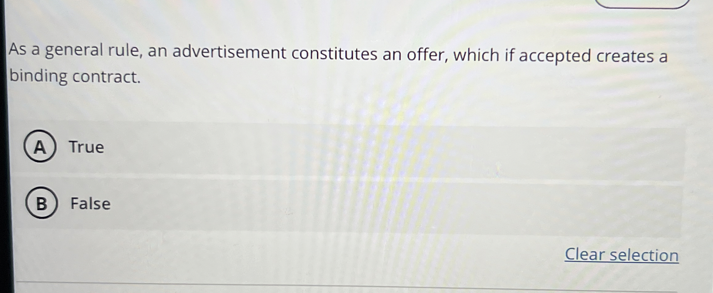 As a general rule, an advertisement constitutes